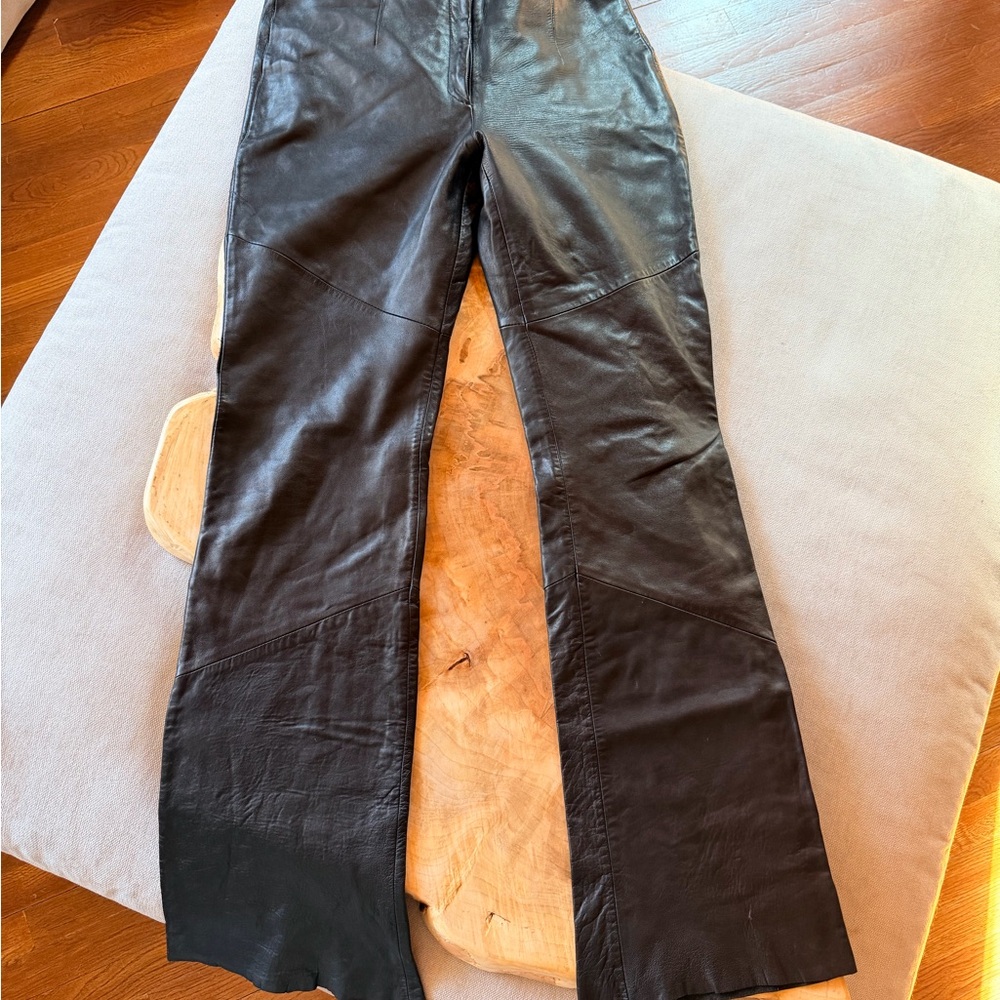 Wilson Black Leather Pants